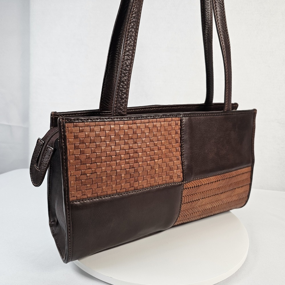 American Angel Brown Leather Woven Purse/Handbag Shoulder bag NWOT MSRP $130